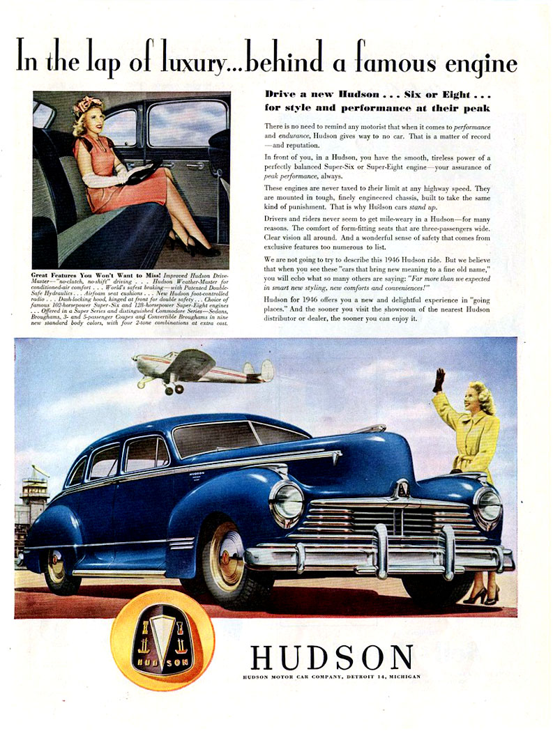 1946 Hudson Auto Advertising
